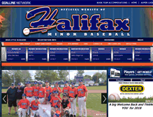 Tablet Screenshot of halifaxminorbaseball.com